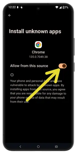 Unknown sources APK FreshBet